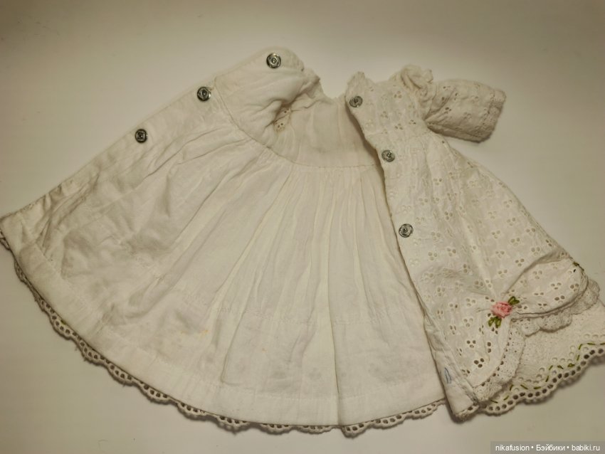 Платье на антикварную или винтажную куклу рост 37-40 см (фото 6)