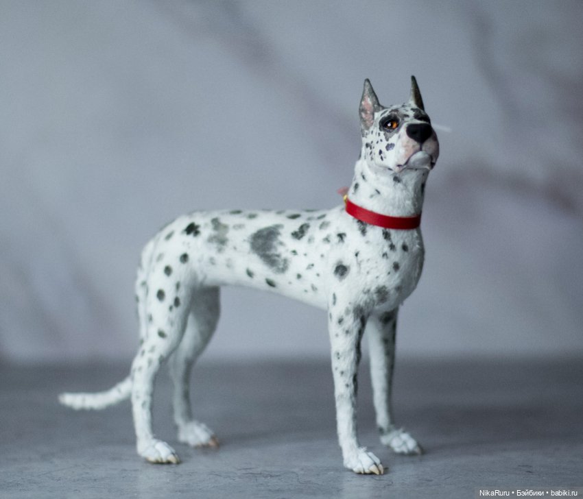 Дог для Барби собака в смешанной технике формат 1/6 (фото 7)