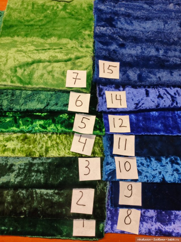 Ткань плюш СССР синий зелёный (фото 9)