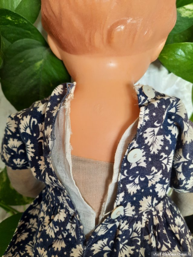 Кукла СССР артель бюст целлоулоид клеймо (фото 3)