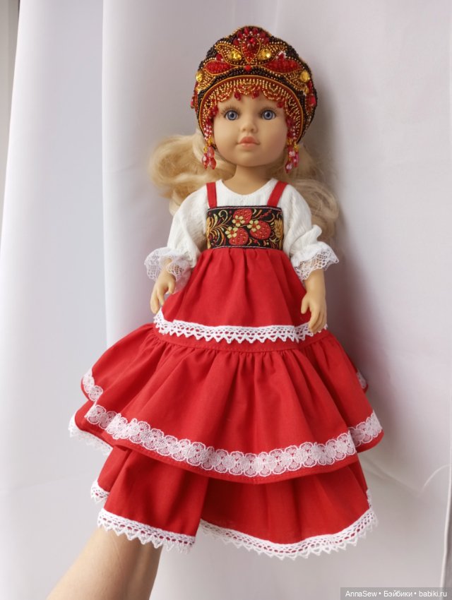 Платье в народном стиле красное для Паола Рейна Paola Reina 32 (фото 2)