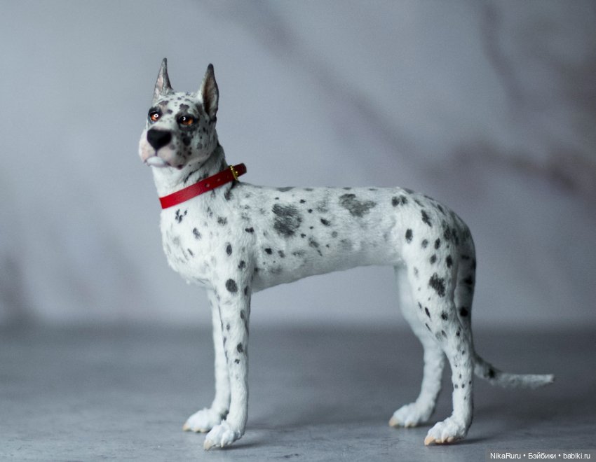 Дог для Барби собака в смешанной технике формат 1/6 (фото 5)