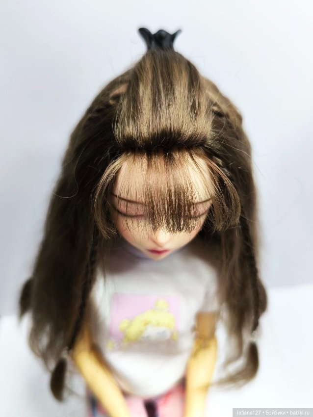Парик для куклы Minifee с обхватом головы 17,5-18см (фото 7)