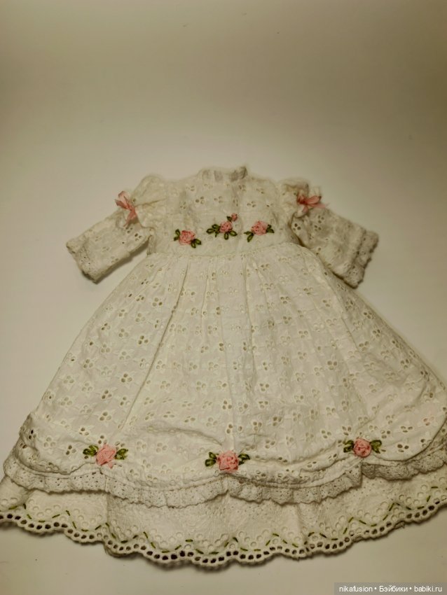 Платье на антикварную или винтажную куклу рост 37-40 см (фото 5)