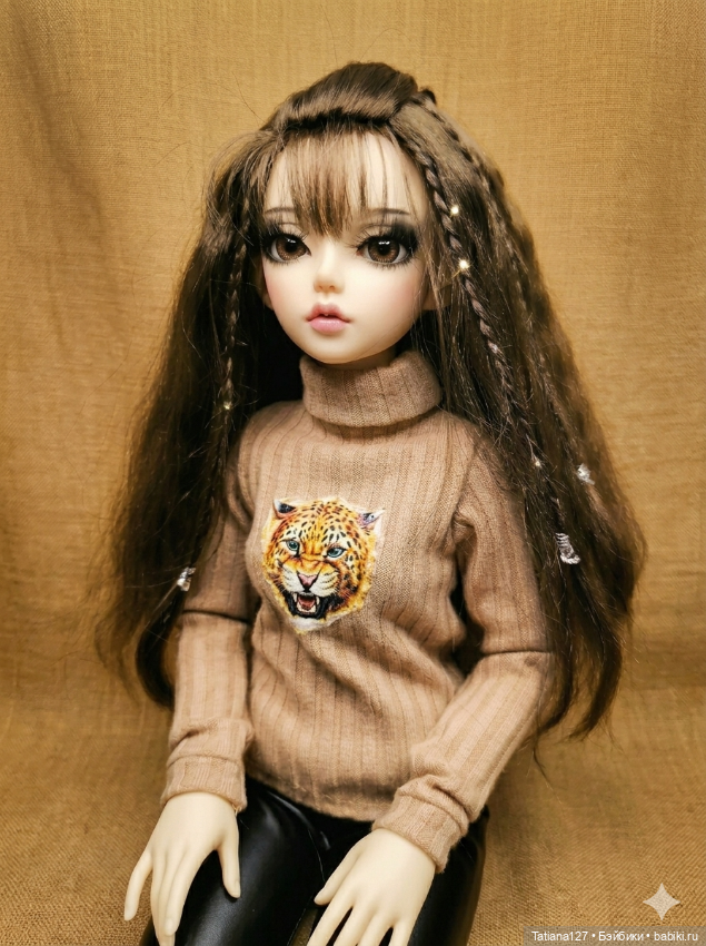 Парик для куклы Minifee с обхватом головы 17,5-18см