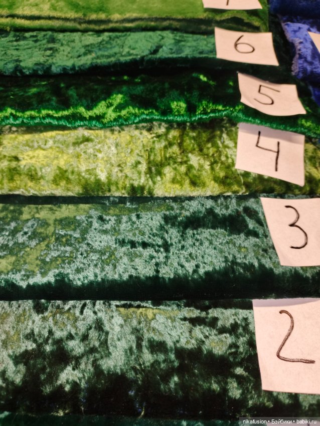 Ткань плюш СССР синий зелёный (фото 3)