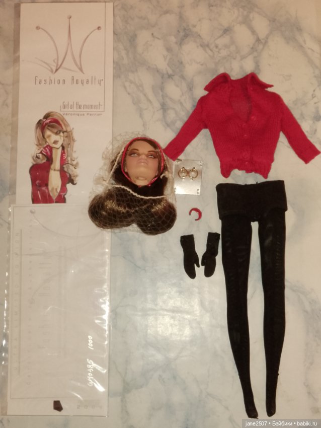 Fashion royalty Veronique Girl of the Moment 2004 редкая - новая голова, частичный аутфит, COA
