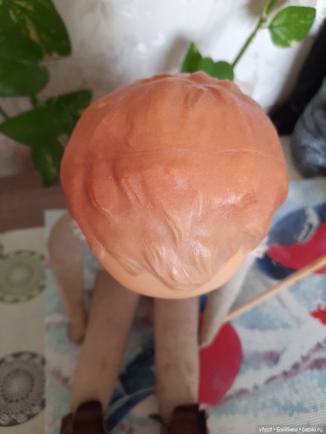 Кукла СССР артель бюст целлоулоид клеймо (фото 6)