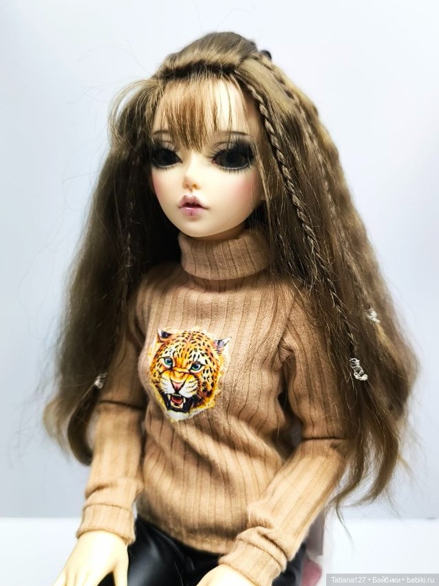 Парик для куклы Minifee с обхватом головы 17,5-18см