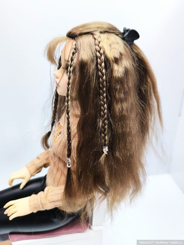 Парик для куклы Minifee с обхватом головы 17,5-18см (фото 3)