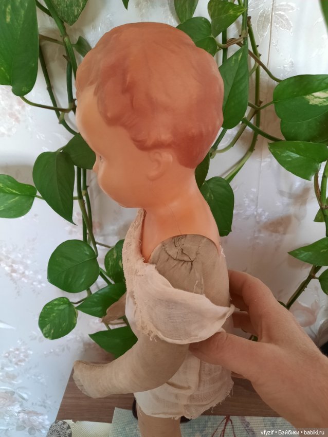 Кукла СССР артель бюст целлоулоид клеймо (фото 7)