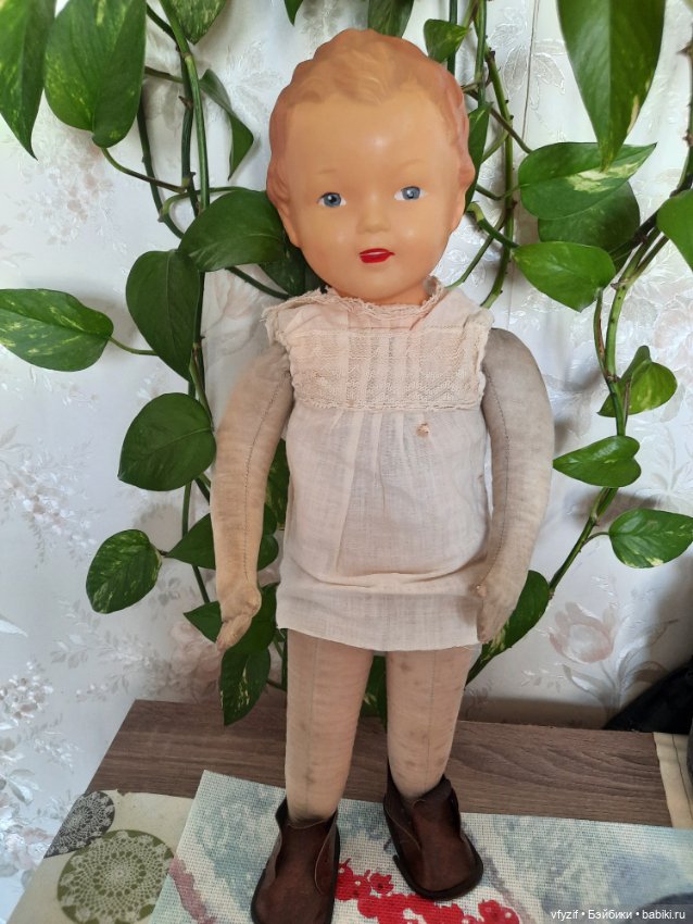 Кукла СССР артель бюст целлоулоид клеймо