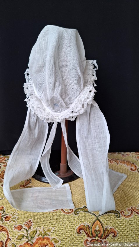 Антикварный чепчик Франция (фото 2)