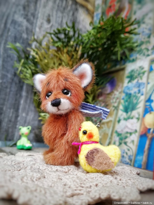 Мини лисик с цыпой — Авторские игрушки (фото 6)