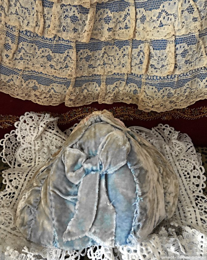 Антикварное кукольное платье и бонет (фото 6)