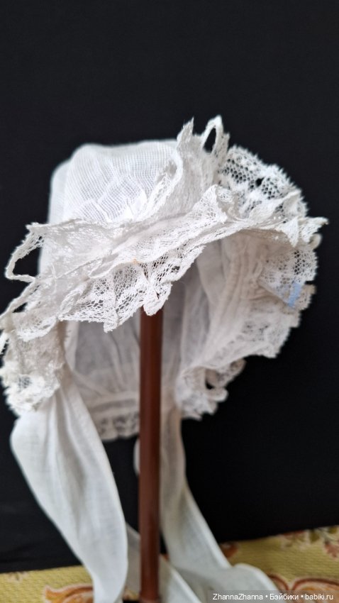 Антикварный чепчик Франция (фото 6)