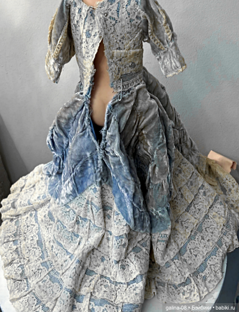 Антикварное кукольное платье и бонет (фото 3)