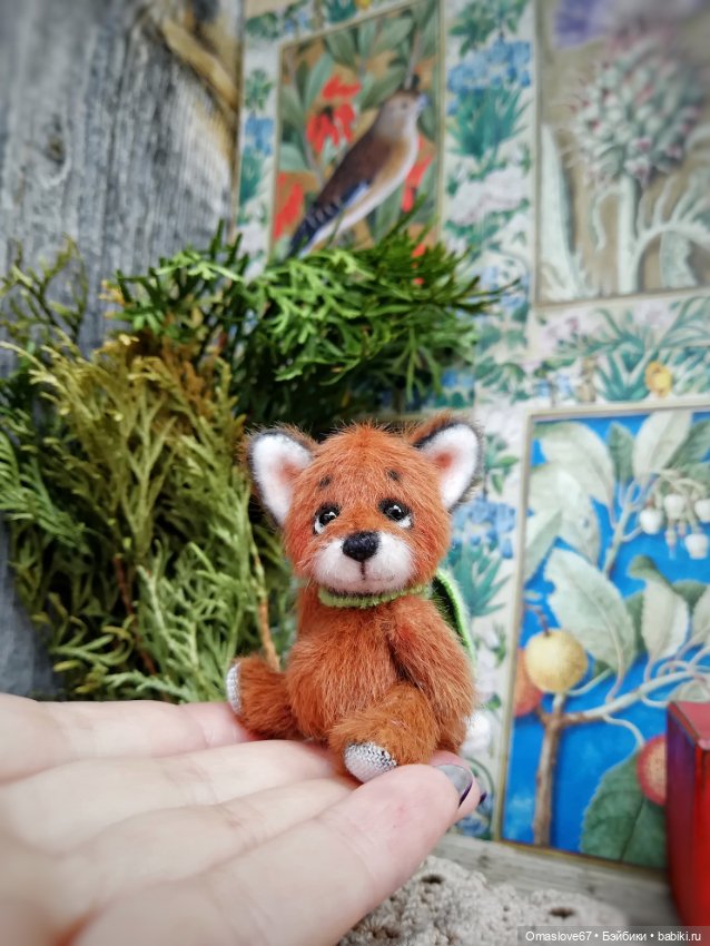 Мини лисик с цыпой — Авторские игрушки