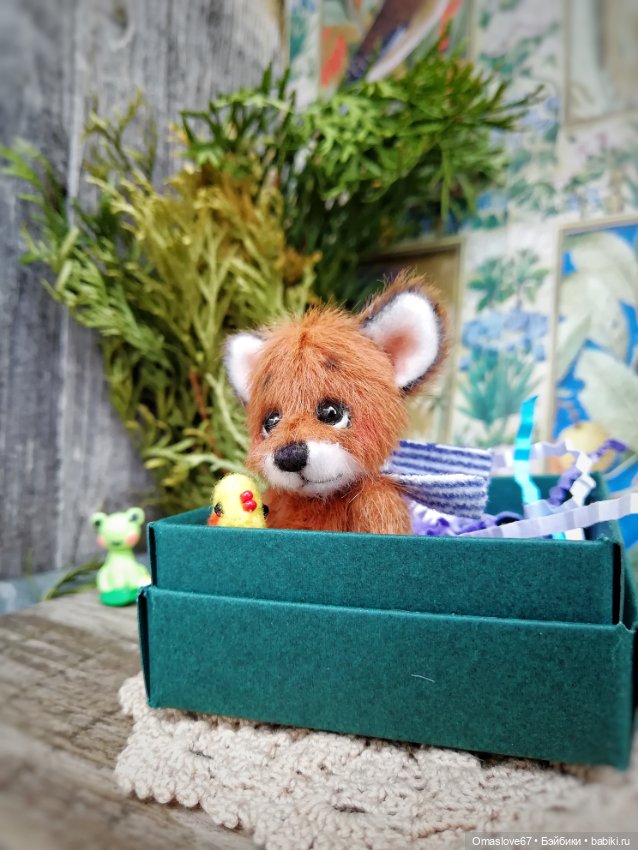 Мини лисик с цыпой — Авторские игрушки (фото 2)