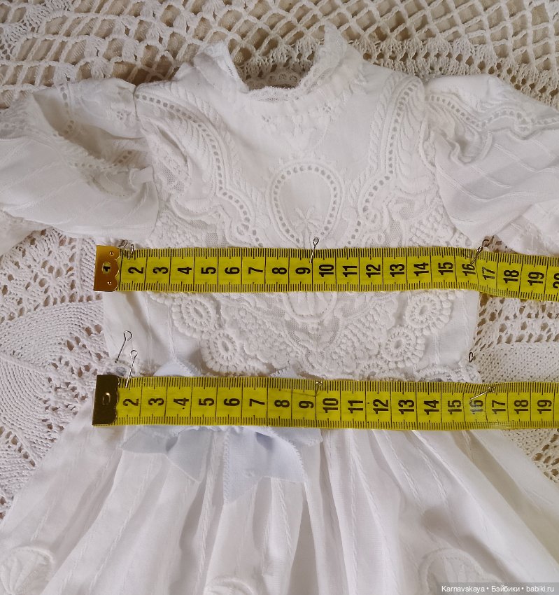 Чайное платье для кукол ориентировочно 55см роста