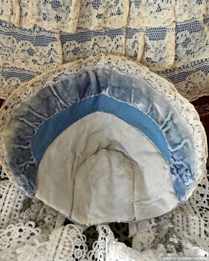 Антикварное кукольное платье и бонет (фото 7)