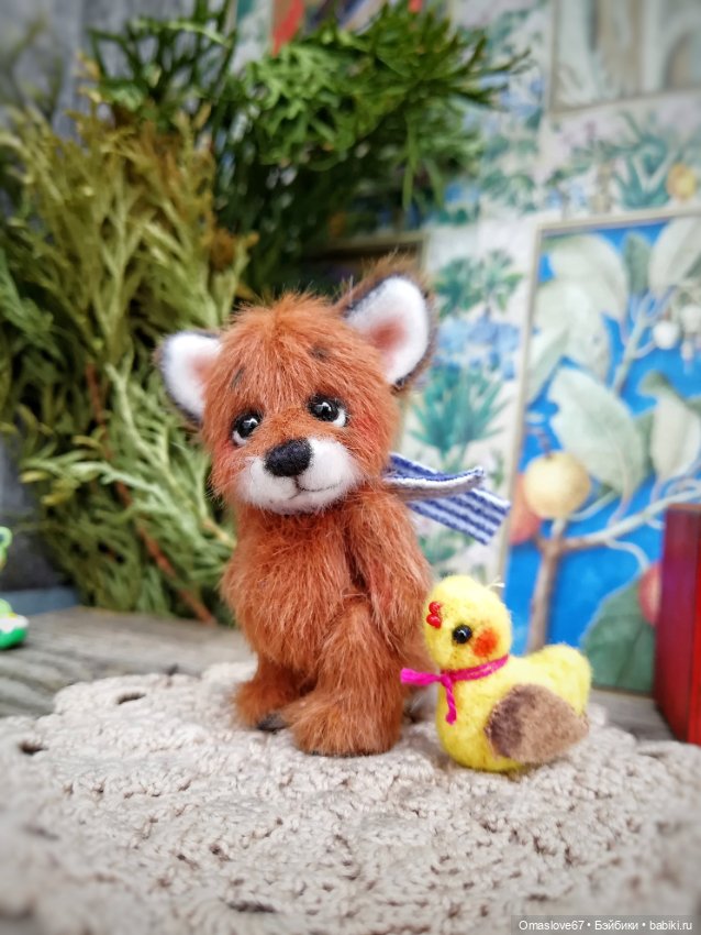 Мини лисик с цыпой — Авторские игрушки (фото 9)