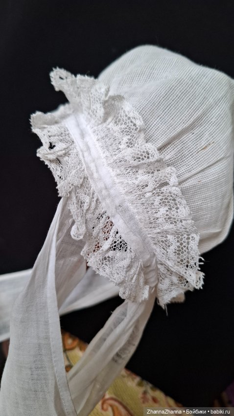 Антикварный чепчик Франция (фото 5)
