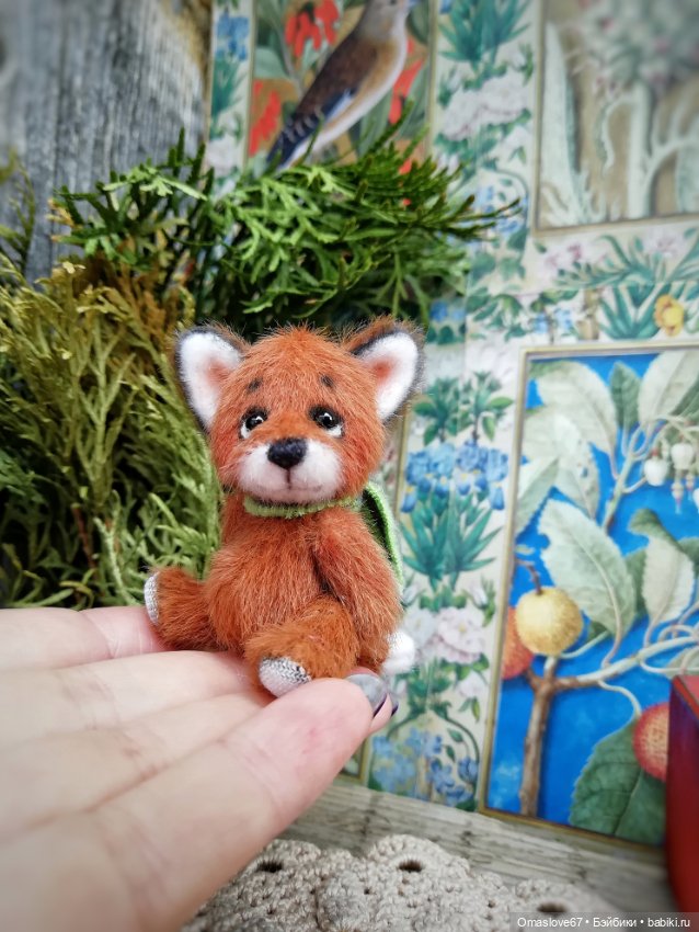 Мини лисик с цыпой — Авторские игрушки (фото 5)