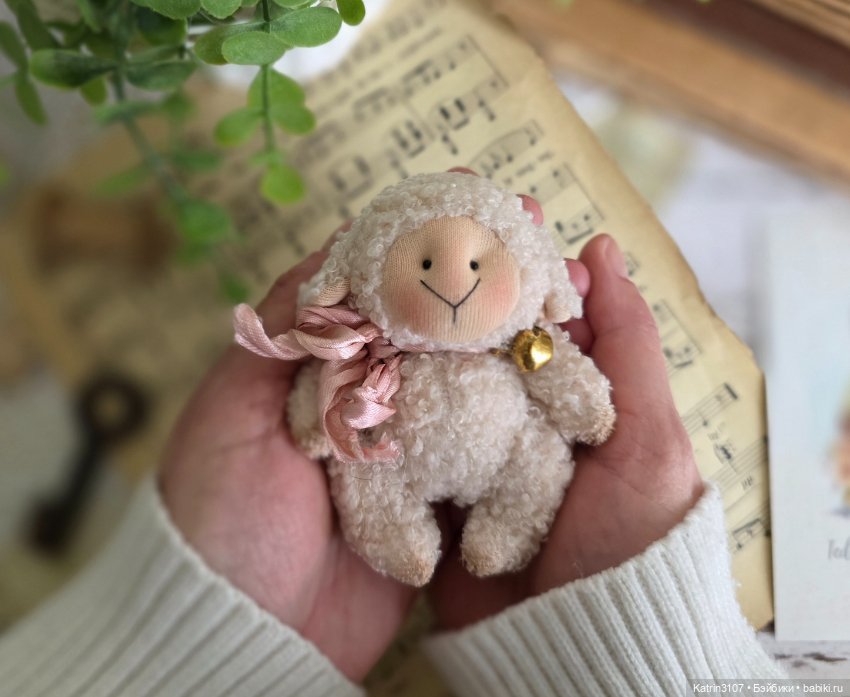 Барашка тедди миниатюра — Авторские игрушки (фото 2)