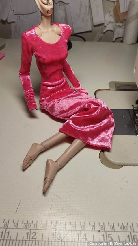 Бархатное платье — Обувь для BJD