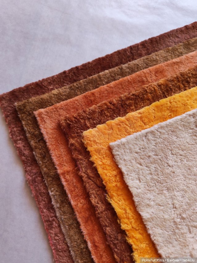 Плюш винтажный ручного окрашивания