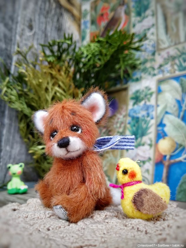 Мини лисик с цыпой — Авторские игрушки (фото 7)