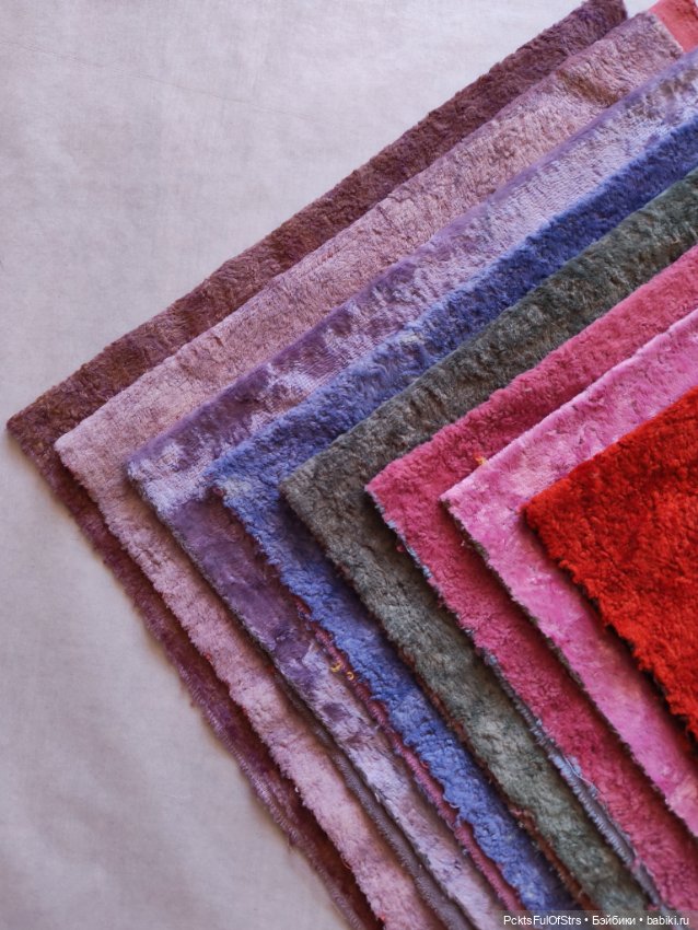 Плюш винтажный ручного окрашивания (фото 2)