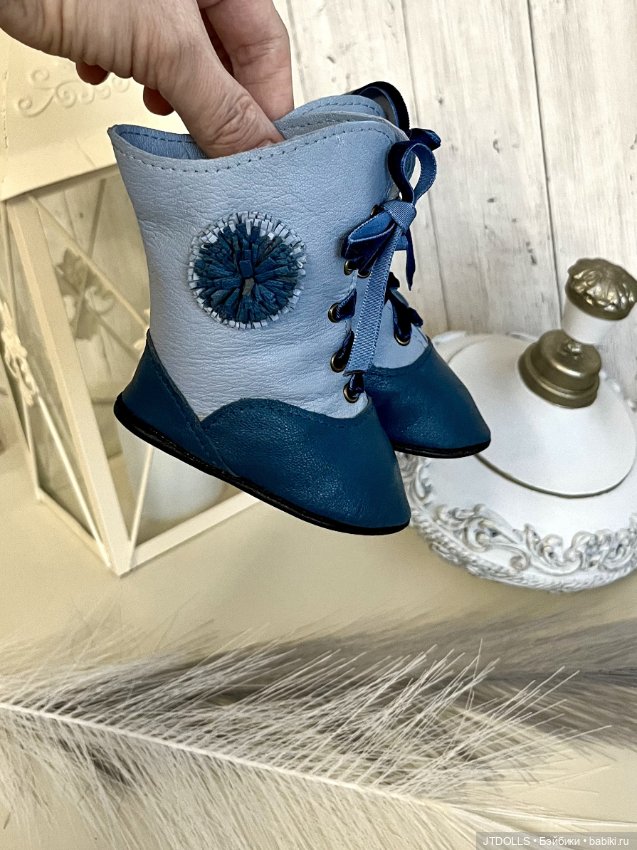 Сапожки для антикварной куклы (фото 5)