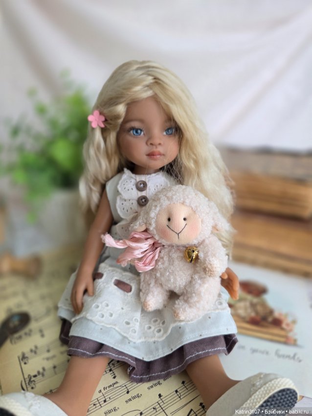 Барашка тедди миниатюра — Авторские игрушки (фото 3)