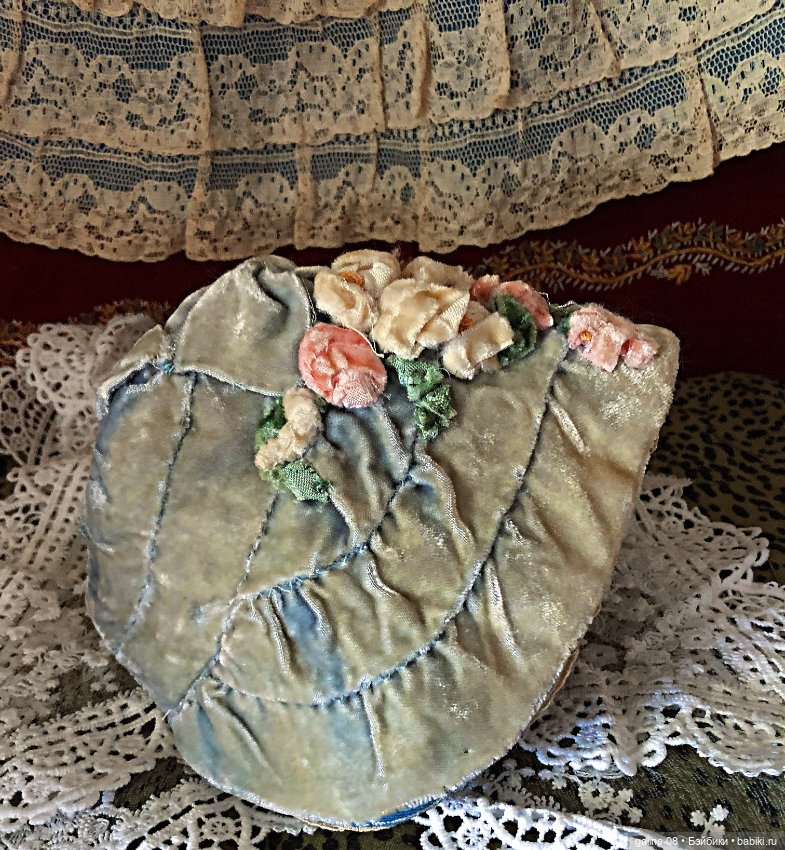 Антикварное кукольное платье и бонет (фото 5)