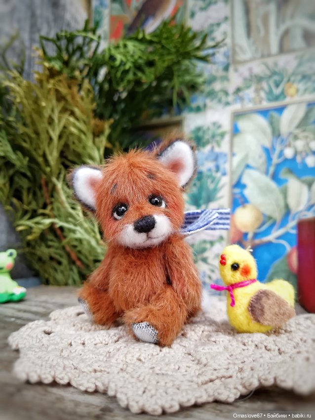 Мини лисик с цыпой — Авторские игрушки (фото 5)