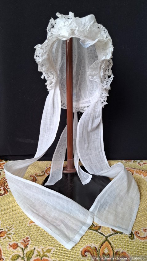 Антикварный чепчик Франция (фото 3)