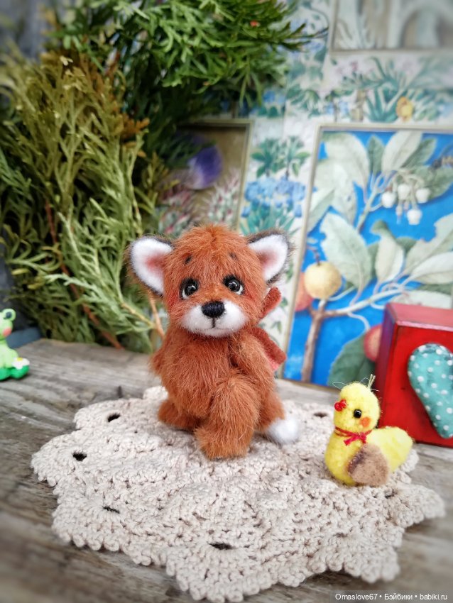 Мини лисик с цыпой 3 — Авторские игрушки (фото 8)