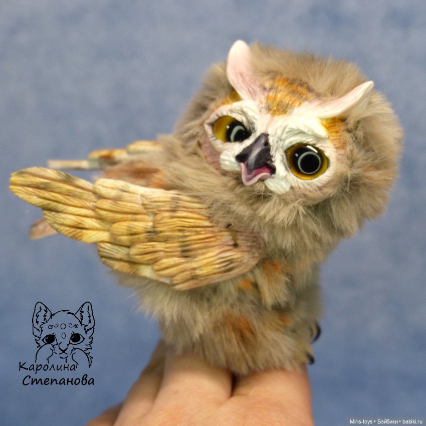 Совенок Ушастой совы — Авторские игрушки (фото 4)