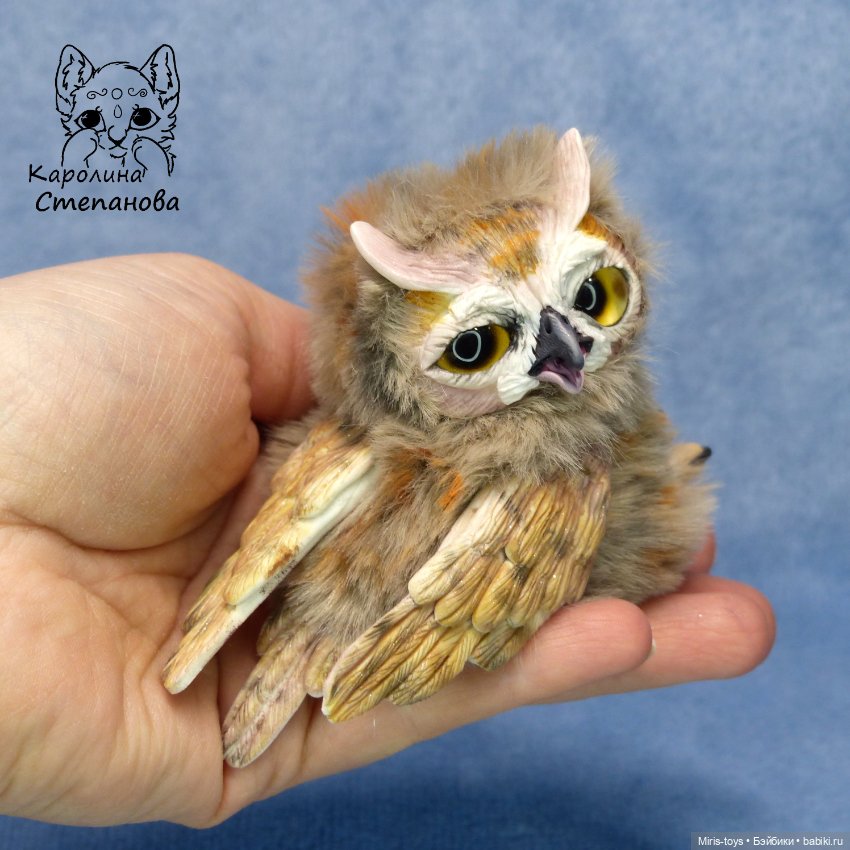 Совенок Ушастой совы — Авторские игрушки (фото 7)