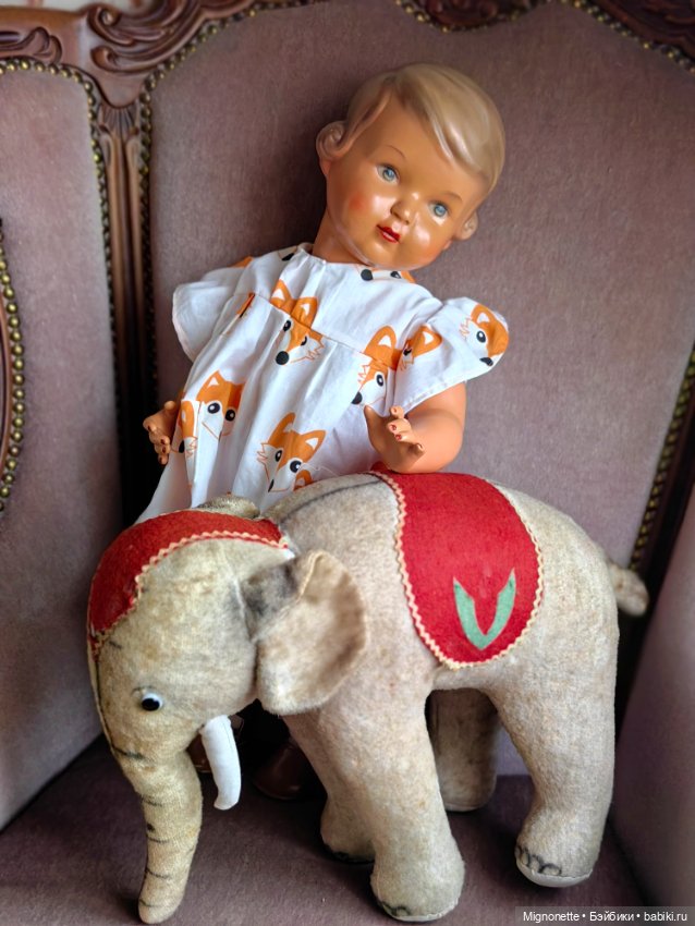 Слон Steiff — Антикварные игрушки (фото 7)