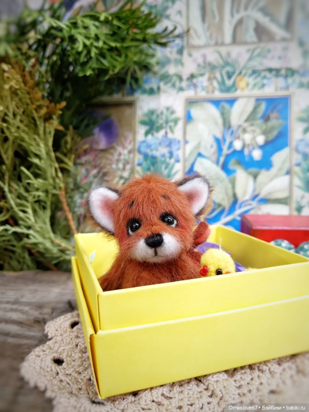 Мини лисик с цыпой 3 — Авторские игрушки (фото 5)