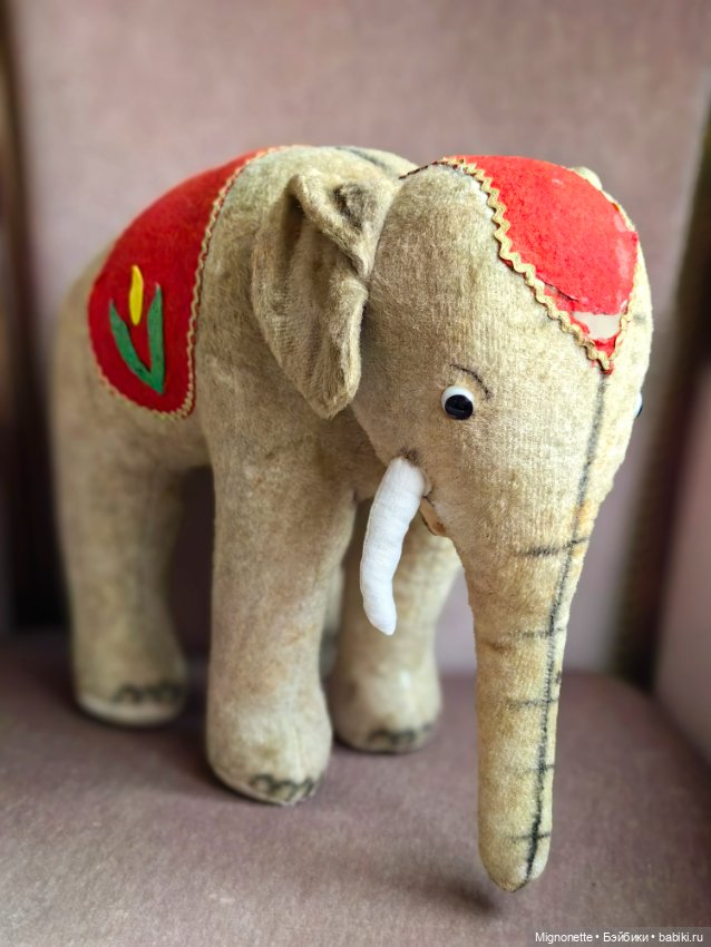 Слон Steiff — Антикварные игрушки (фото 5)