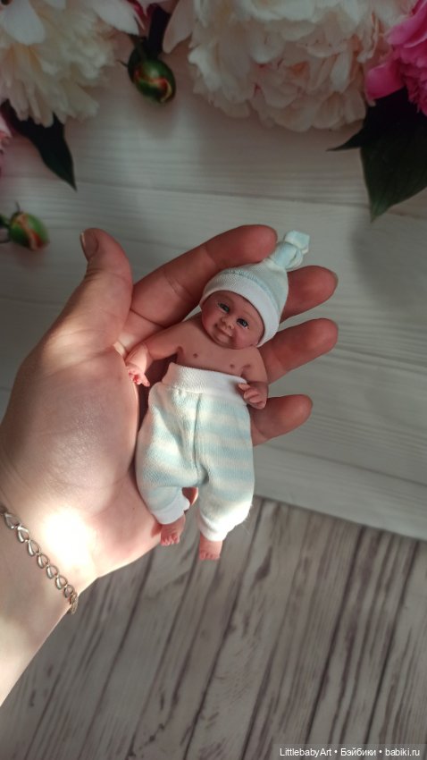 Силиконовый малыш 11 см — Авторские куклы