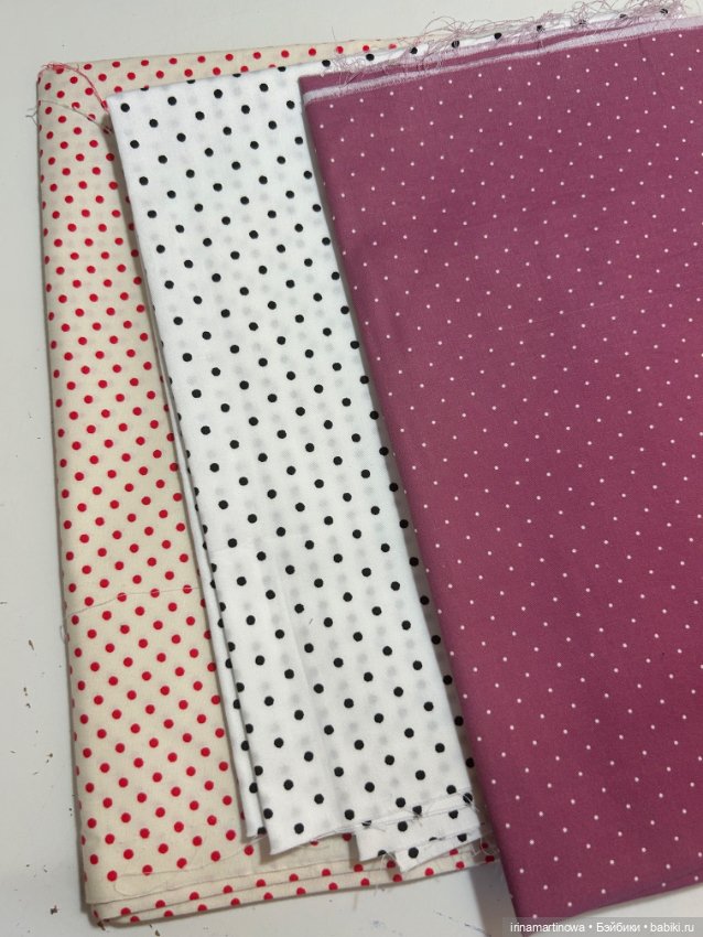 Набор ткани в горошек (фото 3)