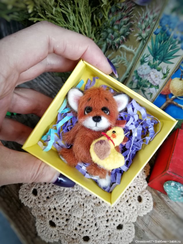 Мини лисик с цыпой 3 — Авторские игрушки (фото 6)
