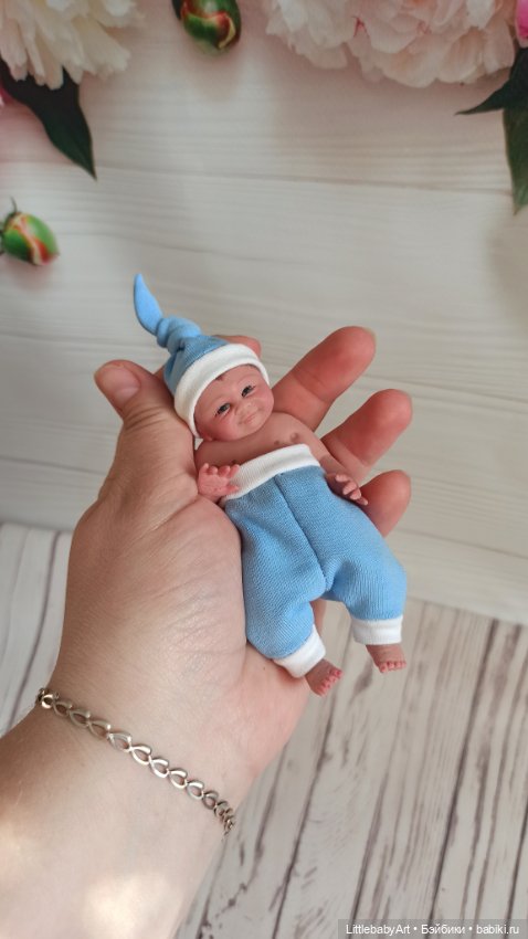 Силиконовый малыш 11 см — Авторские куклы (фото 4)