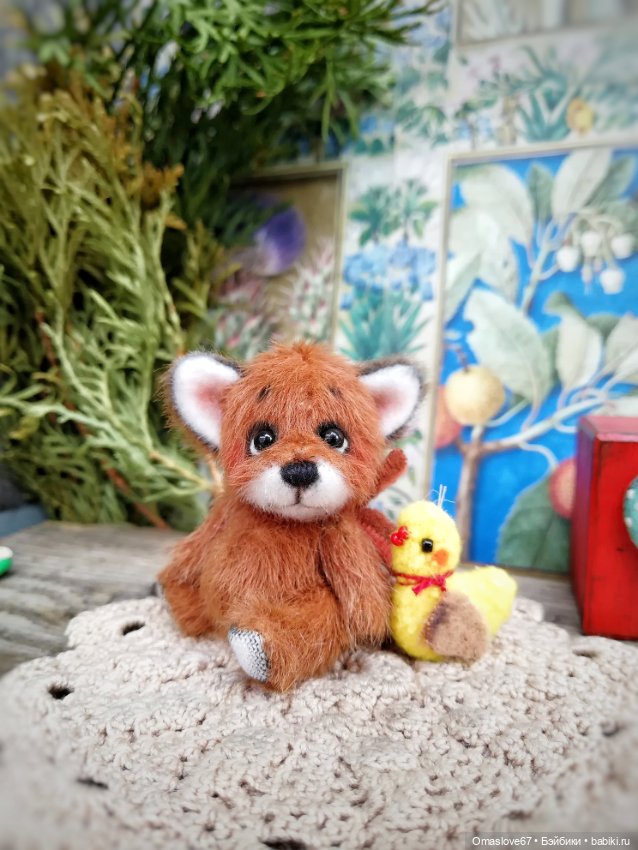 Мини лисик с цыпой 3 — Авторские игрушки (фото 3)