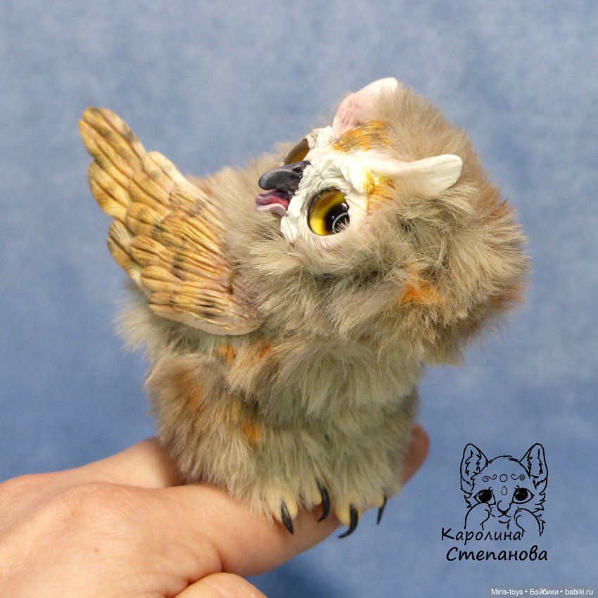 Совенок Ушастой совы — Авторские игрушки (фото 5)